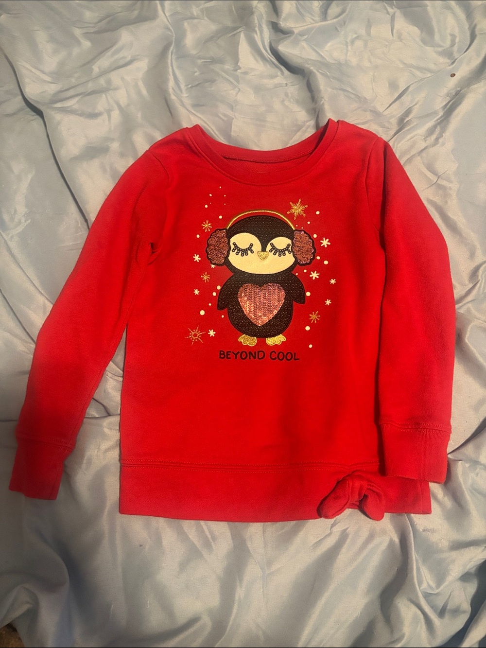 Garanimals Red Penguin Sequin Heart Sweatshirt
